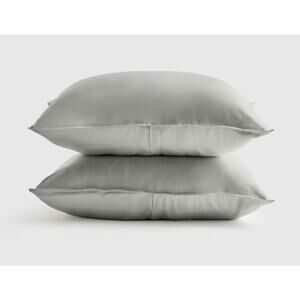 NEW Quince Bamboo Sham King Set of 2 Shams 100% Organic Bamboo Light Gray
